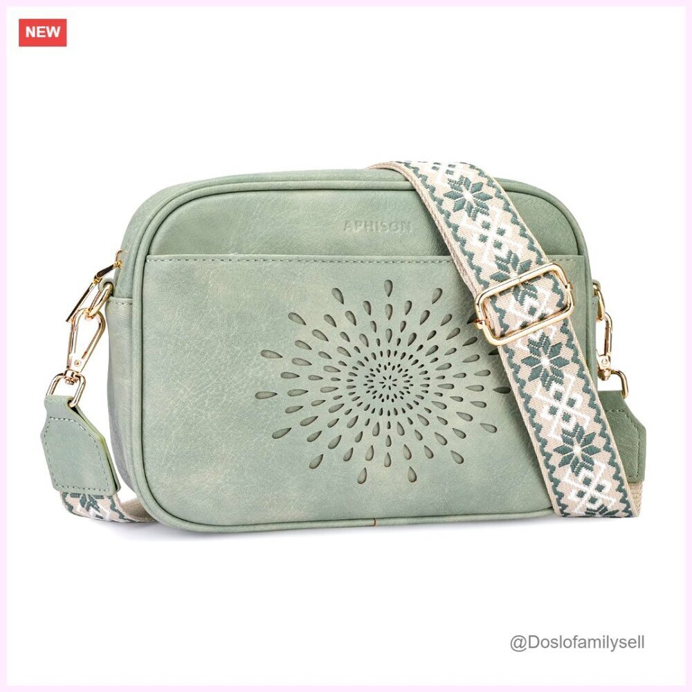Quilted Vegan Leather Crossbody Bag with Adjustable Strap